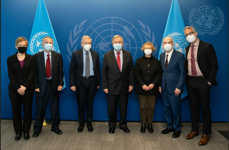 Picture of "Holy Land Confederation" Delegation at meeting with UN Secretary General Guterres