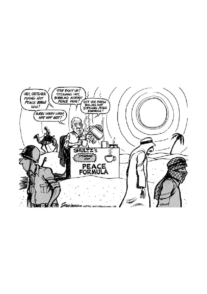 Shultz Peace Plan - Cartoon