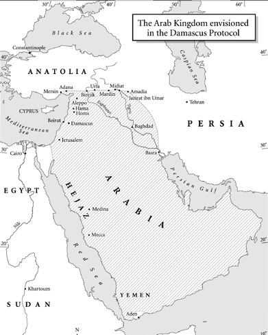 Damascus Protocol - Map - English (1915)